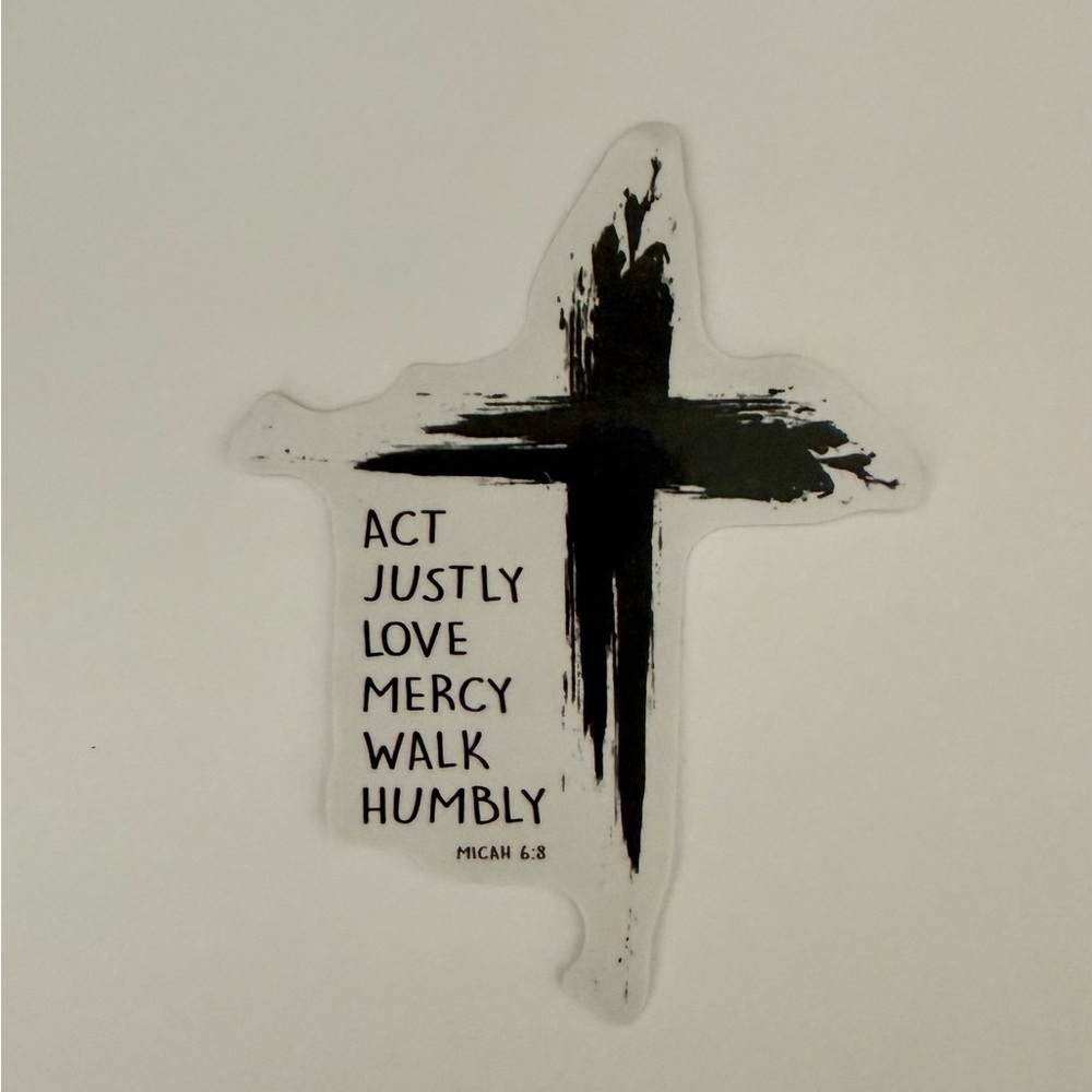 ⚪️Micah 6:3 Bible Verse Biblical Vinyl Sticker Decal